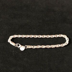 Sterling Silver 925 Rope Chain Bracelet - Classic Unisex Jewelry 8”